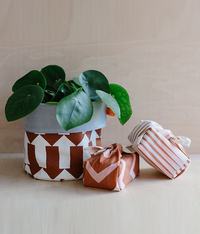 Small Fabric Wrap - Distort - Pink / Brown